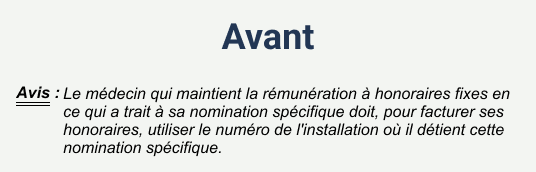 Visuel actuel intitulé «&nbsp;Avis&nbsp;». Tout le texte est en italique.